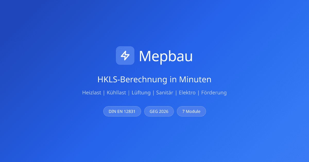 Mepbau — HKLS-Planungsplattform